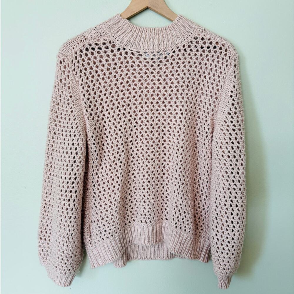 Marled Pink Pearl Sweater Size Medium - Picture 2 of 7